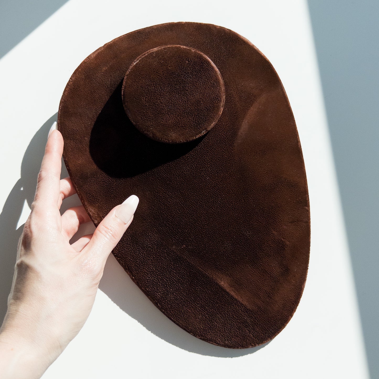 Vintage Brown Velvet Necklace Display