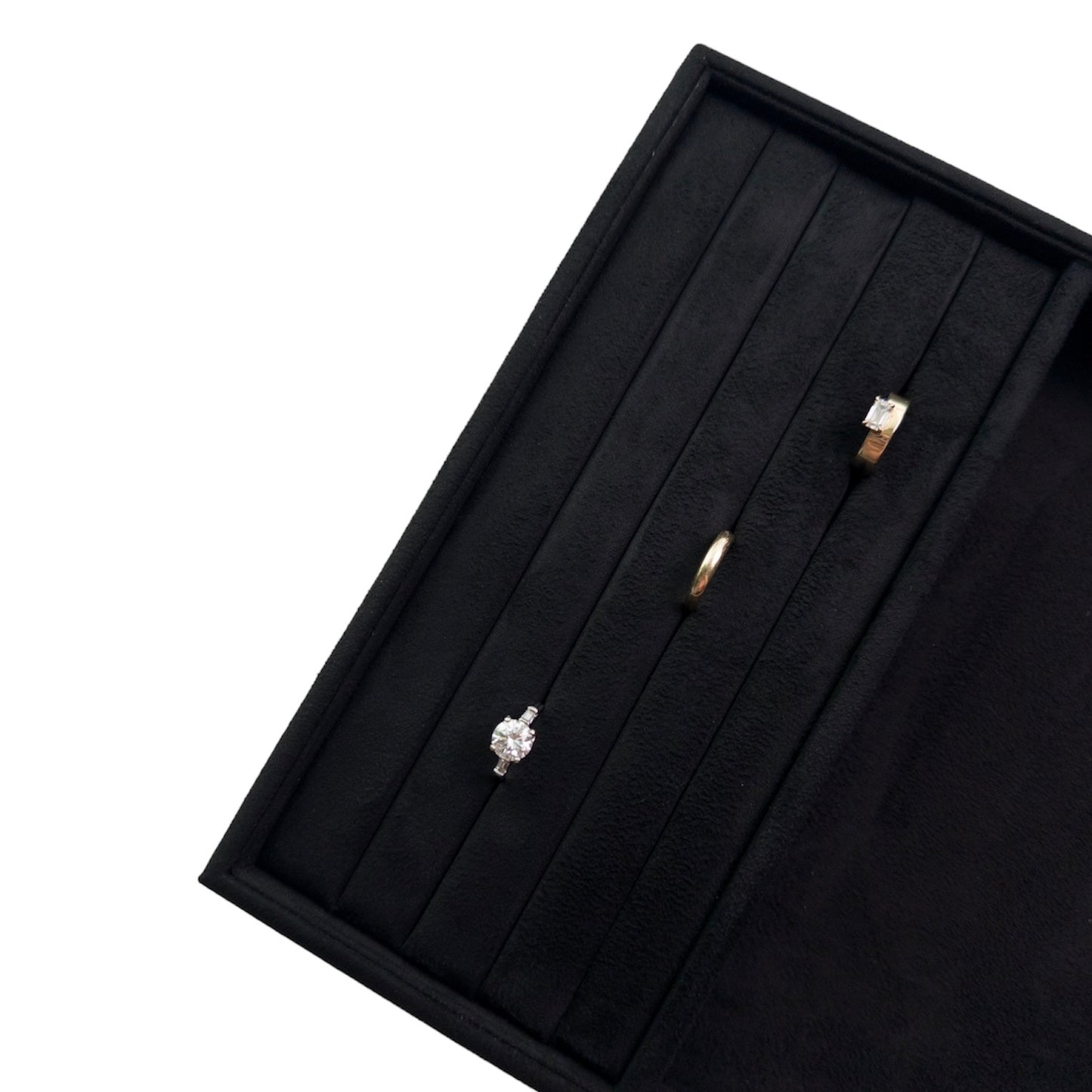 Black Suede Ring Tray