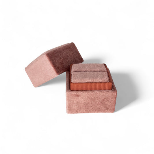 Square Velvet Single Ring Box