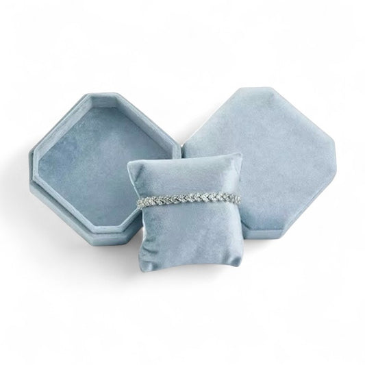Cut Corner Square Bracelet Box with Pillow