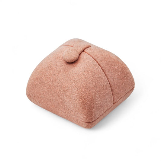 Suede Double Door Single Ring Box