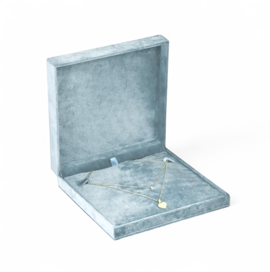 Large Square Velvet Necklace Box