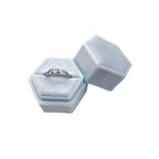 Hexagon Velvet Ring Box