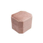 Cut Corner Hinge Velvet Ring Box