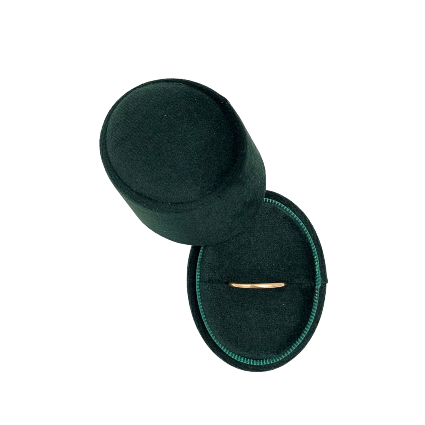 Oval Velvet Single Ring Box