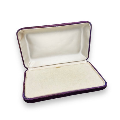 Vintage Purple Velvet Necklace Box