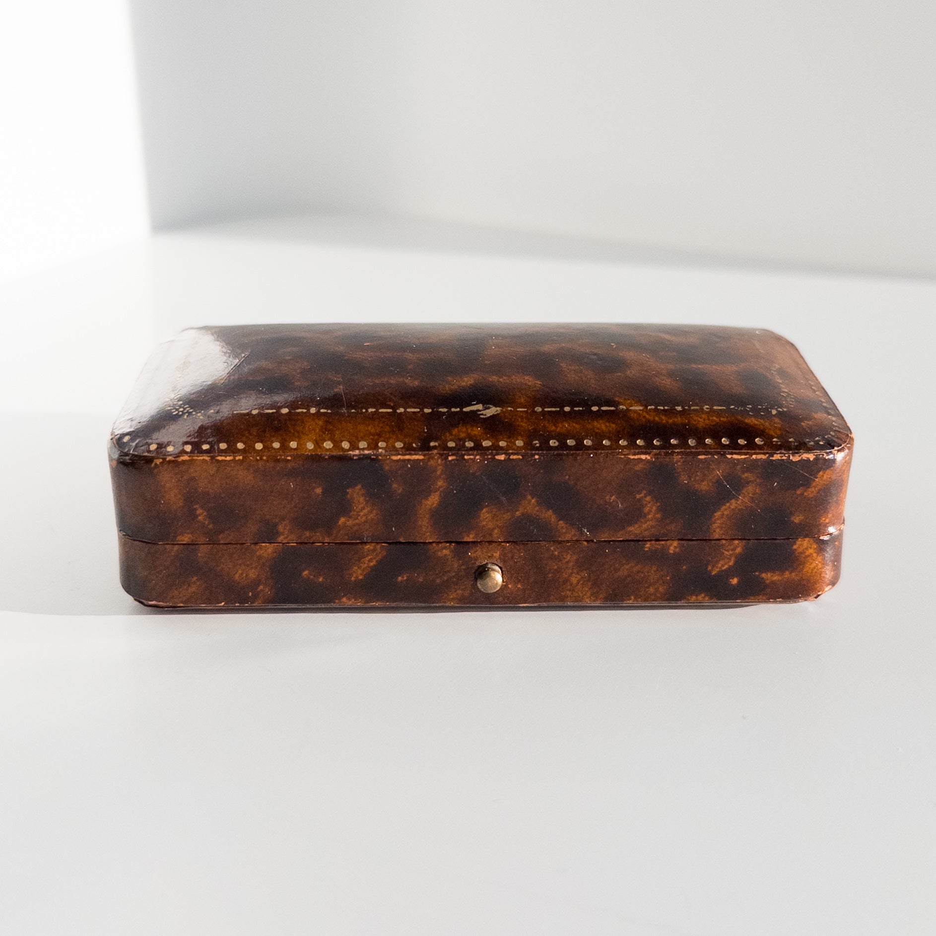 Antique Faux Tortoise Box