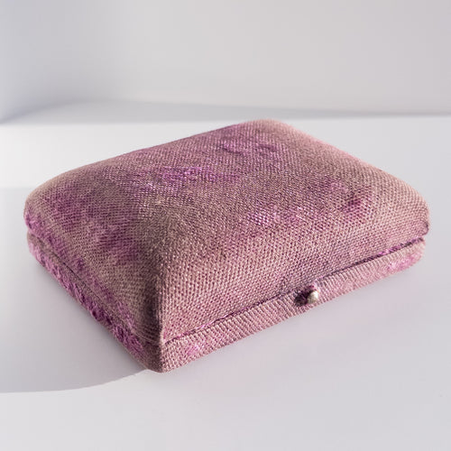 Antique Purple Velvet Pocket Watch Box