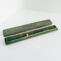 Antique Green Velvet Cigarette Holder Box