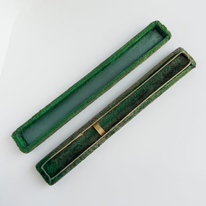 Antique Green Velvet Cigarette Holder Box