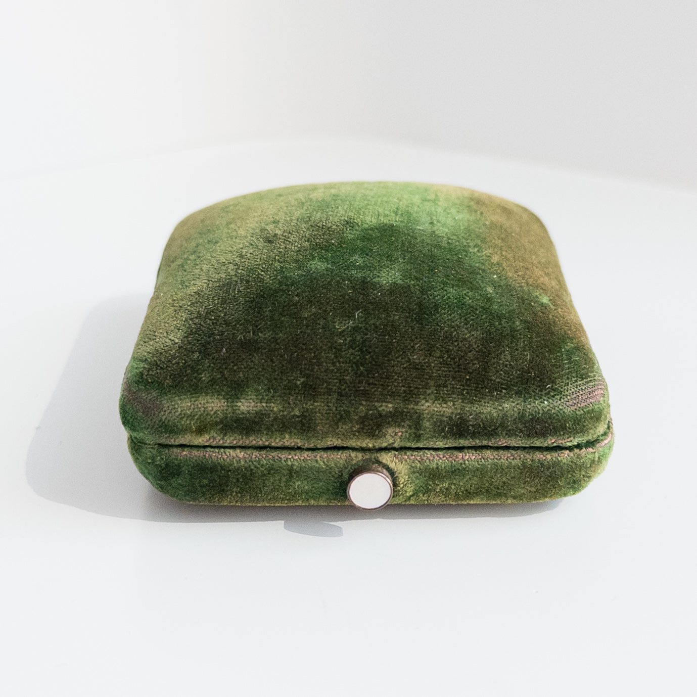 Antique Green Velvet Pocket Watch Box