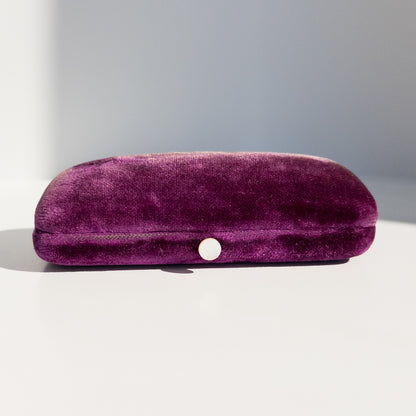 Antique Purple Velvet Pin Box