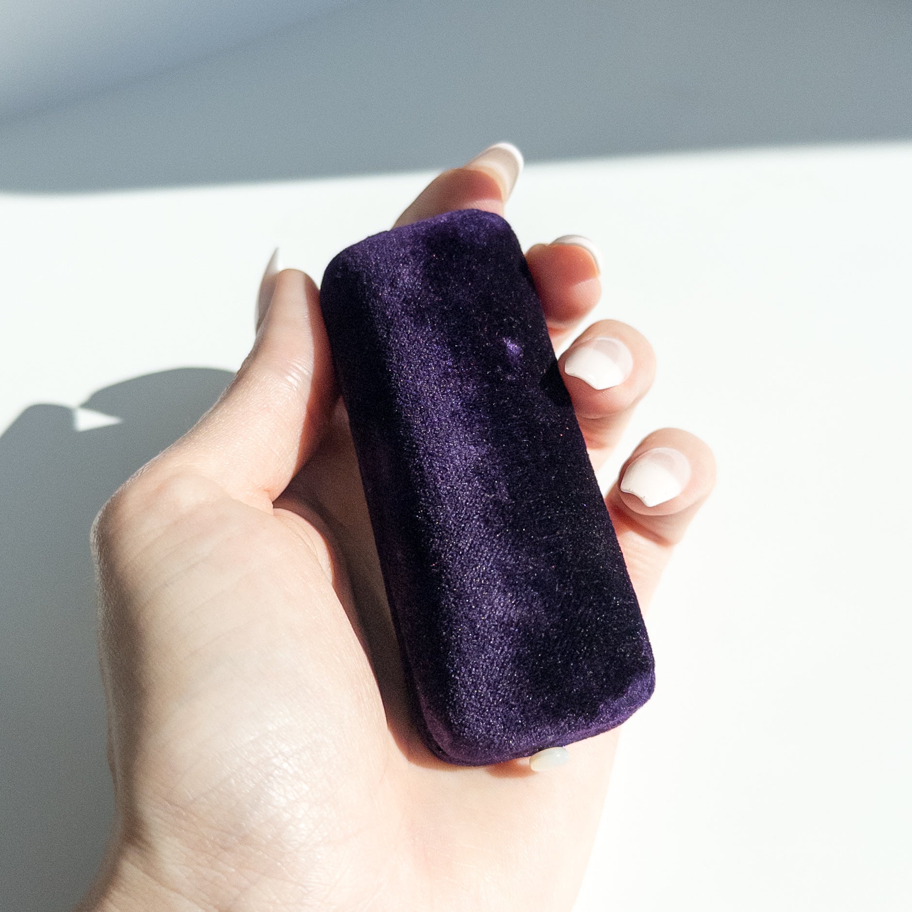 Antique Dark Purple Velvet Pin Box