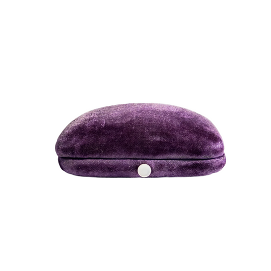 Antique Purple Velvet Cufflink Box