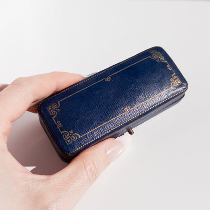 Antique Blue Pin Box