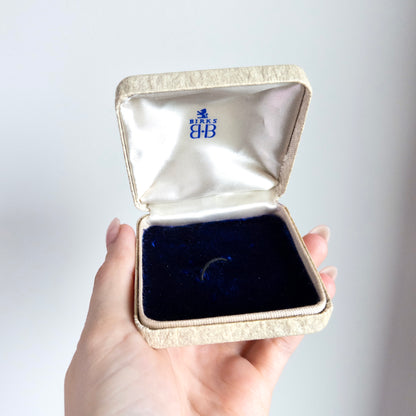 Vintage Birks Blue Velvet Pin Box