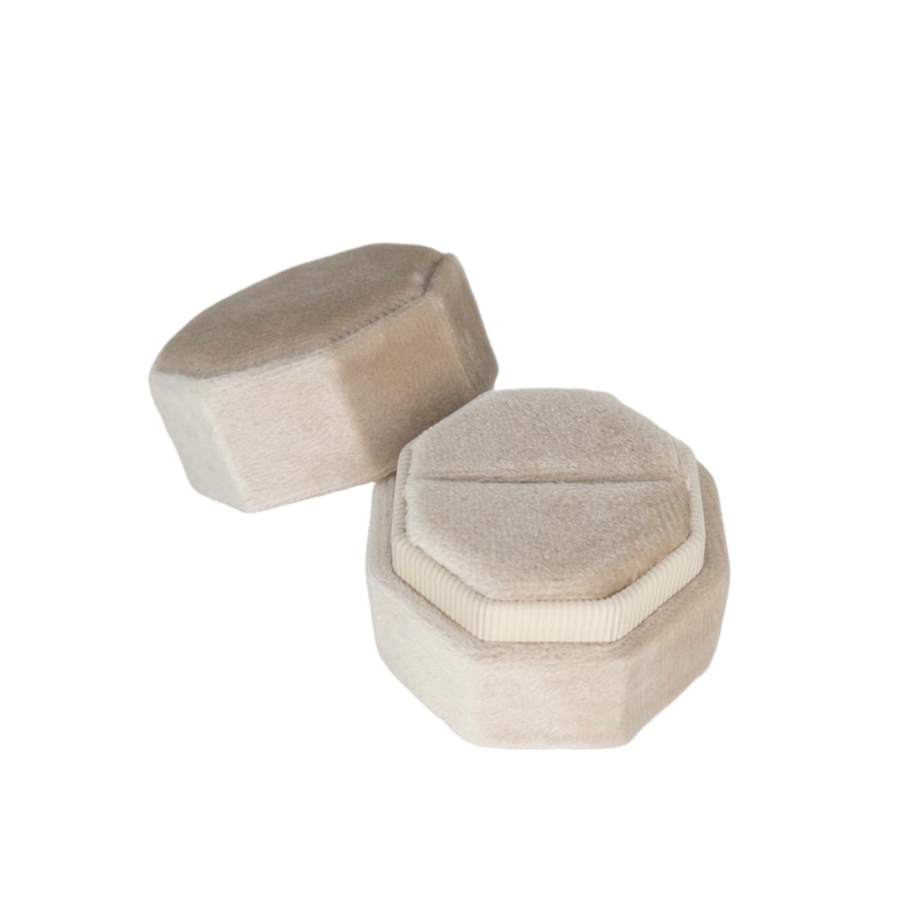 Octagon Velvet Ring Box