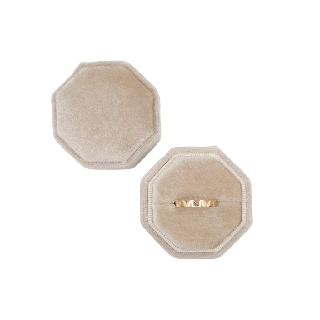 Octagon Velvet Ring Box