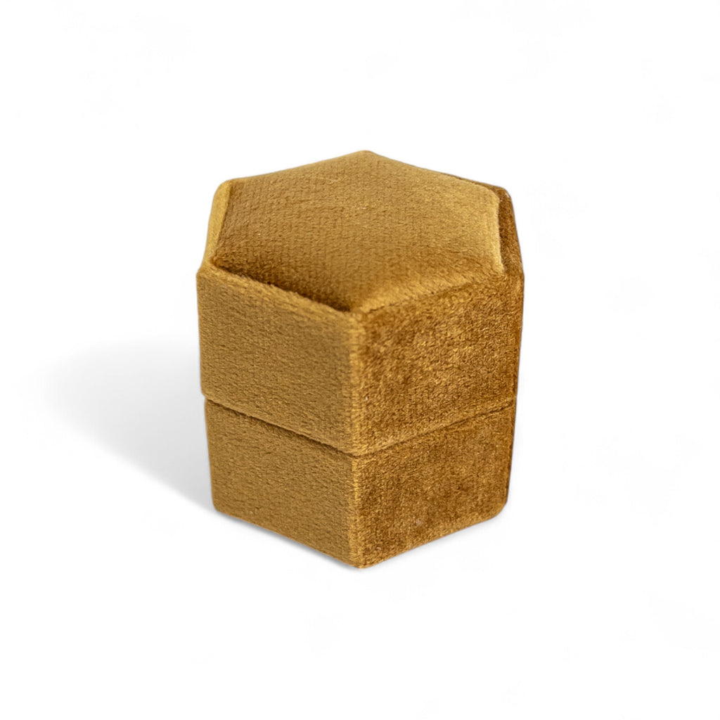 Hexagon Velvet Ring Box