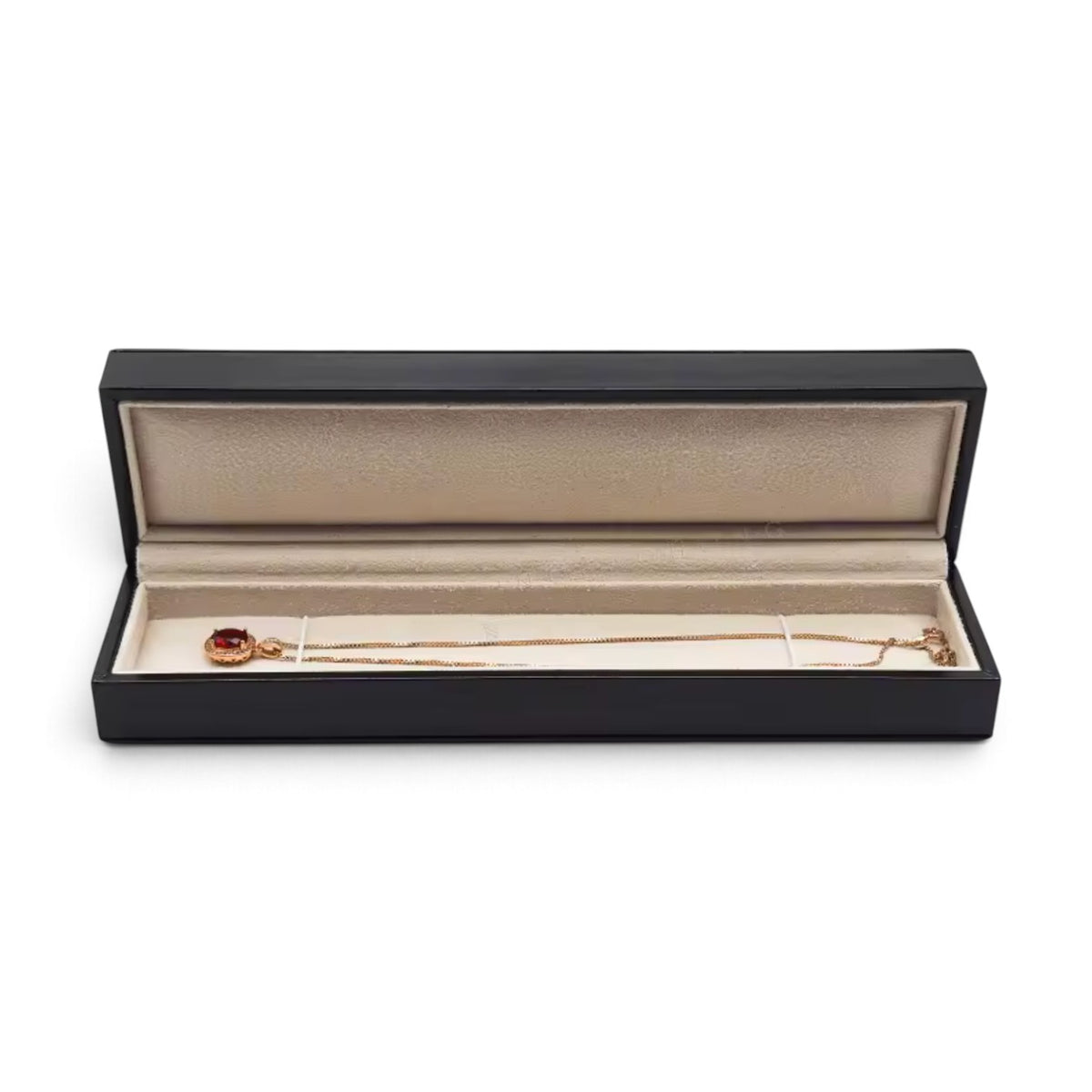 Black Faux Leather and Cream Suede Square Box Collection