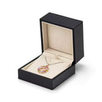 Black Faux Leather and Cream Suede Square Box Collection