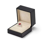 Black Faux Leather and Cream Suede Square Box Collection
