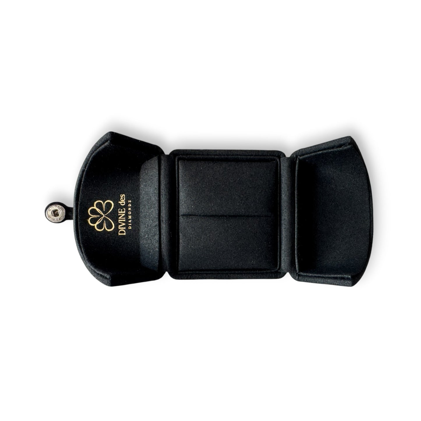 Suede Double Door Single Ring Box