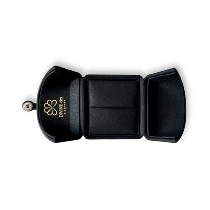 Suede Double Door Single Ring Box