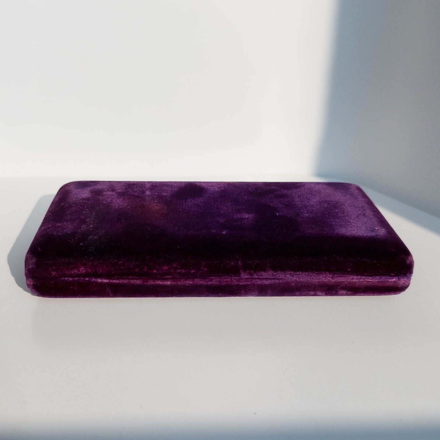 Antique Purple Velvet Pearl Box