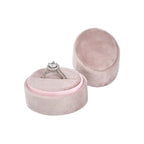 Oval Velvet Ring Box - Horizontal Slot