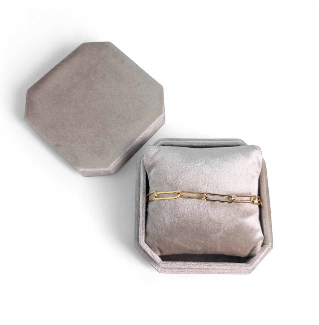 Cut Corner Square Bracelet Box with Pillow