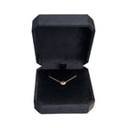 Cut Corner Square Hinged Velvet Necklace Box