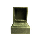 Classic Hinge Square Velvet Ring Box