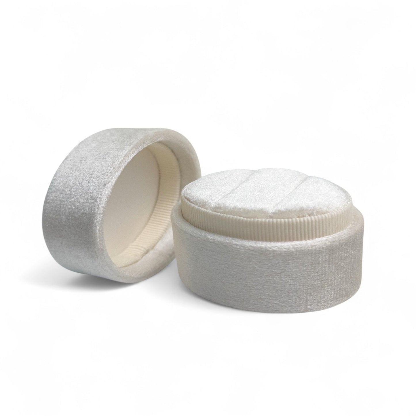 Oval Velvet Ring Box - Double