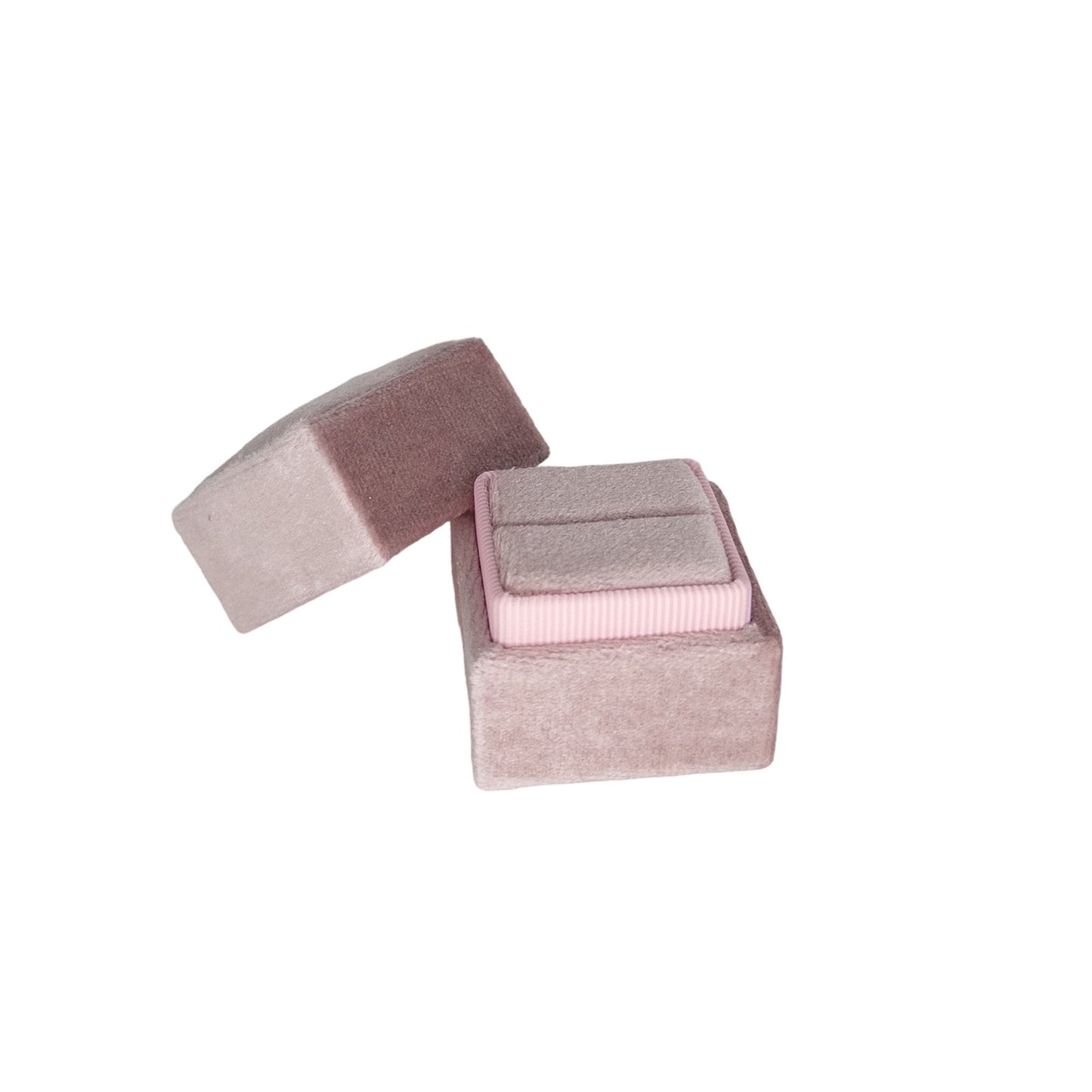 Square Velvet Single Ring Box