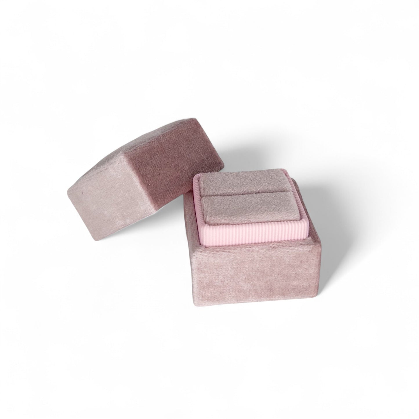 Square Velvet Single Ring Box
