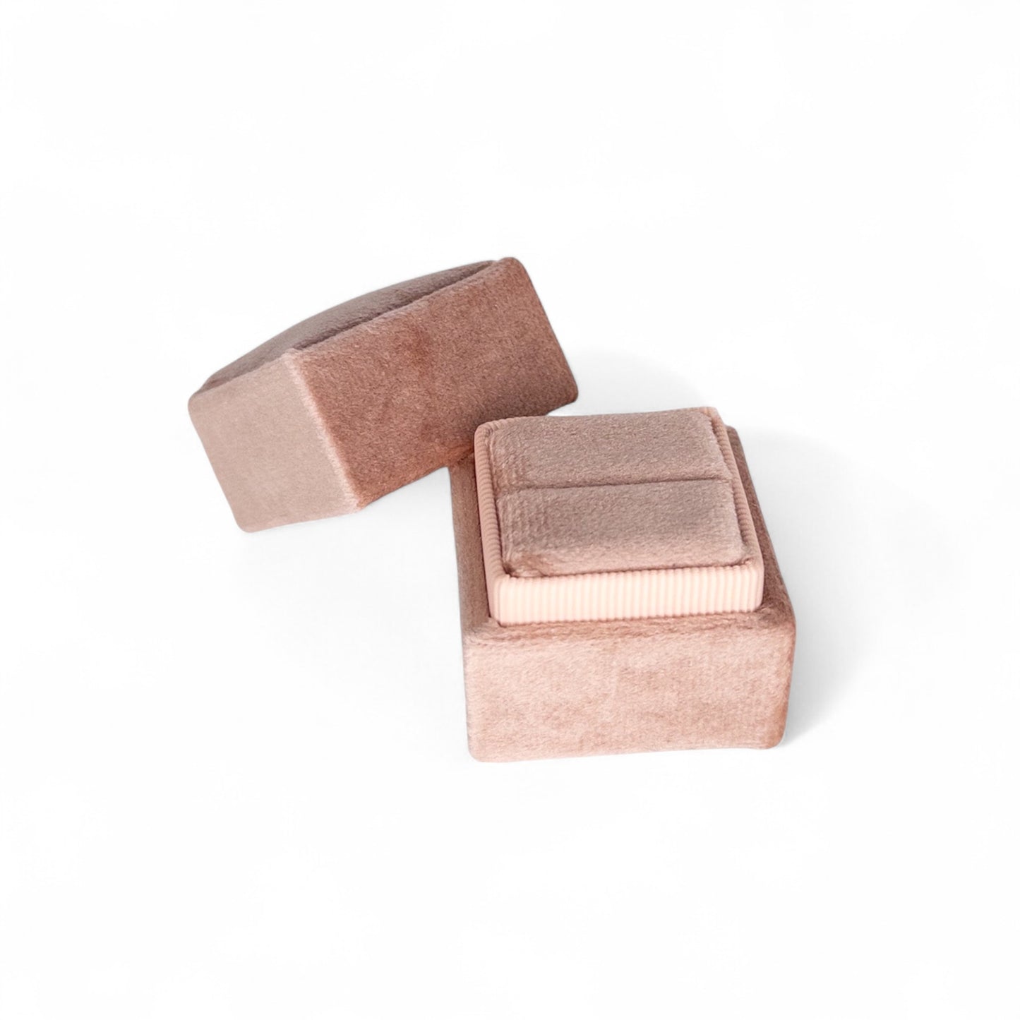 Square Velvet Single Ring Box