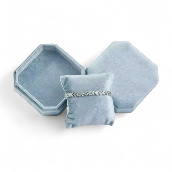 Cut Corner Square Bracelet Box with Pillow