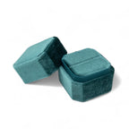 Cut Corner Square Velvet Ring Box