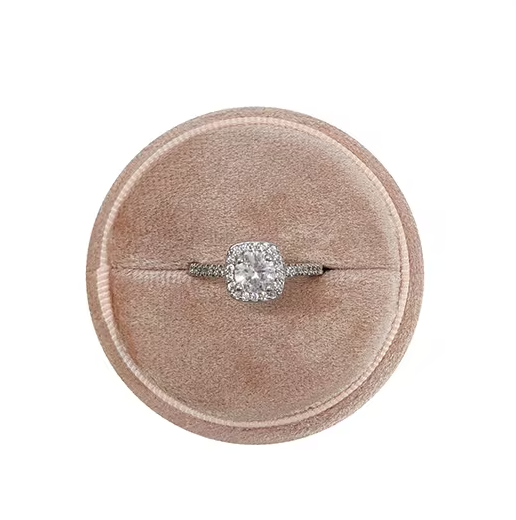 Round Velvet Ring Box