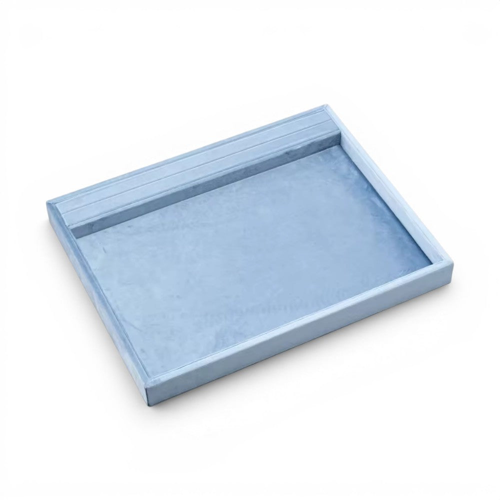 Velvet Jewelry Tray with Ring Slot