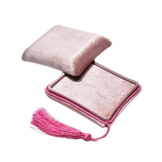 Pink Velvet Box with Tassel - Rectangle