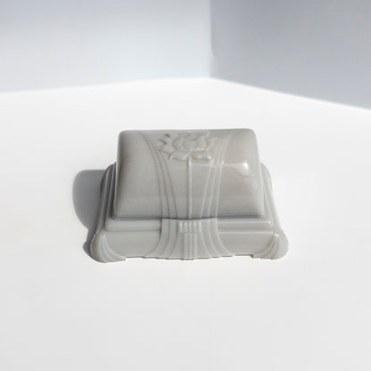Vintage Grey and Purple Celluloid Ring Box
