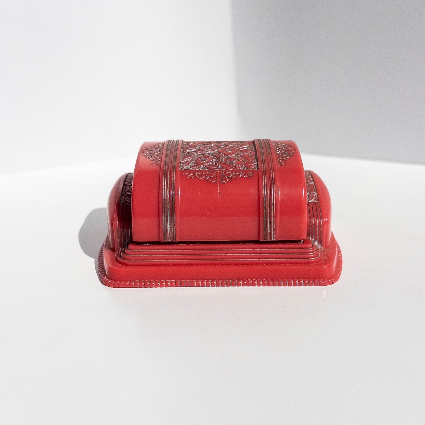 Vintage Celluloid Double Ring Box