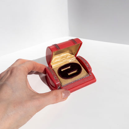 Vintage Celluloid Double Ring Box