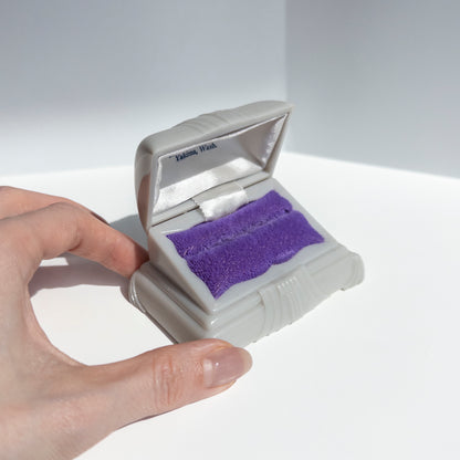 Vintage Grey and Purple Celluloid Ring Box