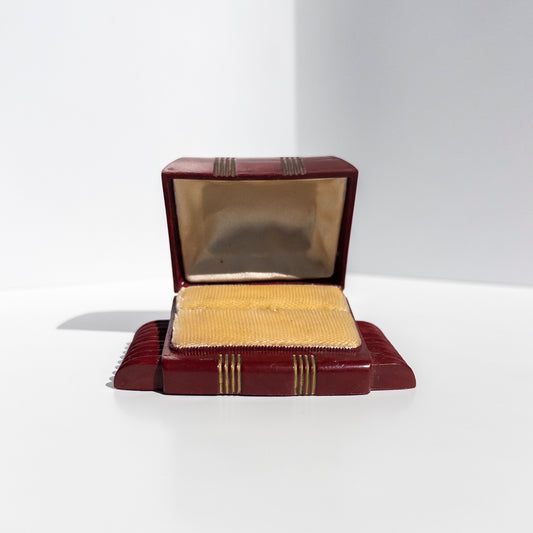 Art Deco Red Celluloid Ring Box