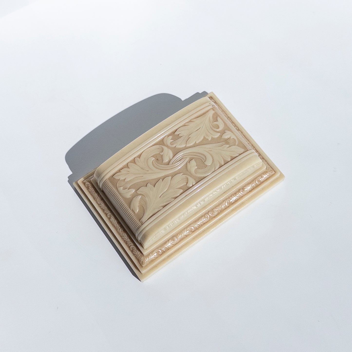 Antique Art-Nouveau Rectangular Celluloid Earring Box