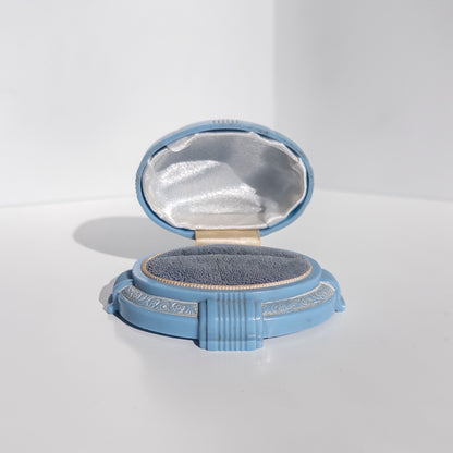 Vintage Blue Celluloid Ring Box